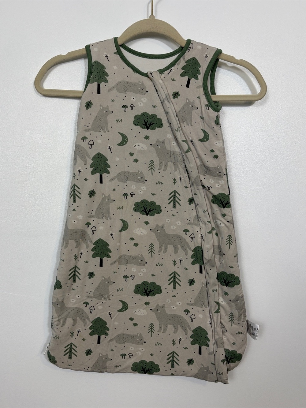 Yoofoss 0-6 Month Forest Animal Print Bamboo Baby Sleep Sack Full Zipper